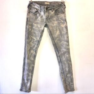 FREE PEOPLE Skinny Striped Jeans